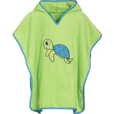 Abbildung von Playshoes Poncho SCHILDKRÖTE Unisex Bademantel für Kinder, Größe: Small, Grün