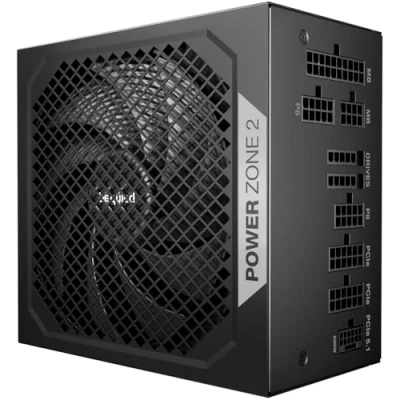Abbildung von be quiet! Power Zone 2 850W Netzteil, 80 Plus Platinum und Cybenetics Zertifizierung, semi Passive Kühlung, Pure Wings 3 140mm Lüfter, 90 abgewinkelter 12V 2x6 Anschluss, PCIe 5.1/ATX 3.1