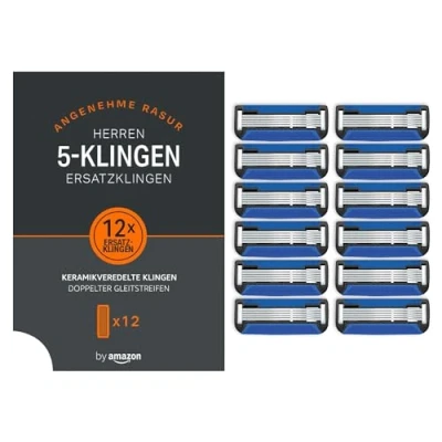 Abbildung von by Amazon 5 fach Klingen für Herrenrasierer (12 Stück)