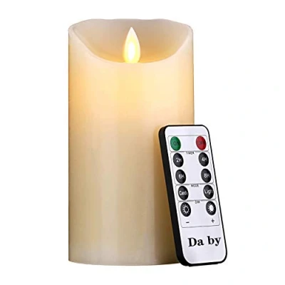 Abbildung von LED Kerzen, 15cm realistischer Tanz blinkt Docht Party, Familie, gemeinschaftliche elegante Veranstaltung, batteriebetrieben, 10 Tasten Fernbedienung, Elfenbein