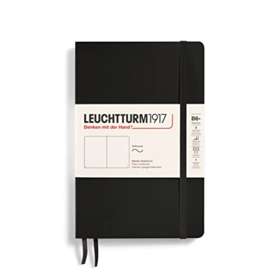 Abbildung von LEUCHTTURM1917 Notizbuch Softcover Paperback, Blanko, Schwarz, (B6 plus)