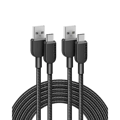 Abbildung von Anker USB C Ladekabel, auf Kabel [2 Stück 3m], A Ladekabel für iPhone 16/15, Galaxy S24/S23, Note 20/10, Huawei, LG V30, Smartphone