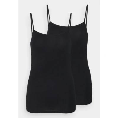Abbildung von Schiesser 2PACK Spaghetti TOPS Organic Cotton 95/5 Unterhemd/shirt, Damen, Größe: 38, Black
