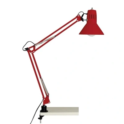 Abbildung von BRILLIANT Lampe Hobby Schreibtischklemmleuchte rot 1x A60, E27, geeignet für Normallampen (nicht enthalten) Mit Druckschalter am Leuchtenkopf