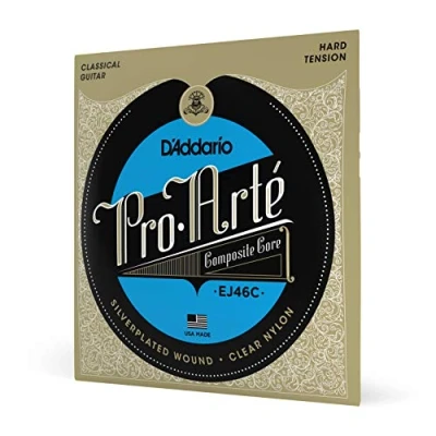 Abbildung von D&#039;Addario Gitarrensaiten Konzertgitarre Akustikgitarre Akustik Gitarre Saiten Classical Guitar Strings EJ46C Pro Arte Satz Nylonsaiten für Hard Tension