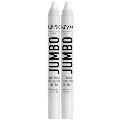 Abbildung von Jumbo Eye Pencil, strahlender Eyeliner, auch als Lidschatten, Base oder Highlighter geeignet, ohne Zerren Verblassen, Cremelidschatten in Weiß, 2er Set, Milk 604A, 2x 5 g