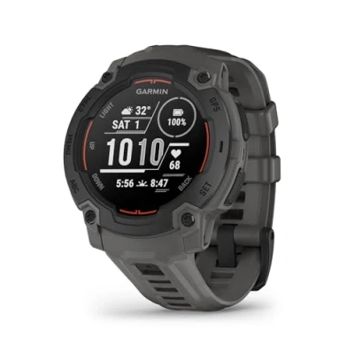 Abbildung von Garmin Instinct 3 45mm AMOLED Robuste, wasserdichte GPS Smartwatch mit brillantem 1,2&quot; Display und LED Taschenlampe für Outdoor, Laufen, u.a. Pulsmessung vielen smarten Features