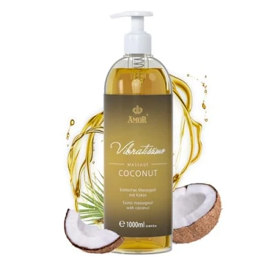 Abbildung von Vibratissimo Coconut 1000 ml Massageöl Natürliche Entspannung mit Kokosduft Hautpflege, Wellness, Exotischer Duft