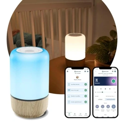 Abbildung von Maxi Cosi Soothe Nachtlicht &amp; Klang, Intelligentes Baby Nachtlicht, weißes Rauschen Mobile Baby, Teil von Connected Home, Kompatibel mit Alexa und Google Assistant