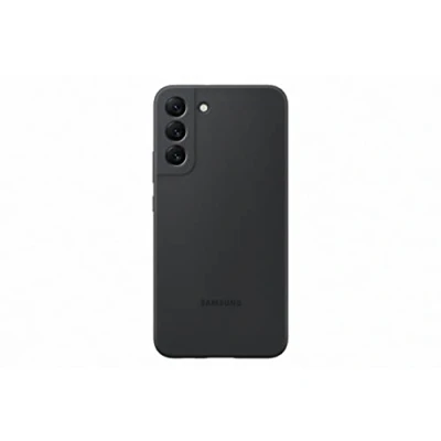 Abbildung von Samsung Silicone Smartphone Cover EF PS906 für das Galaxy S22+, Handy Hülle, Silikon, Schutz Case, stoßfest, dünn und griffig, Schwarz