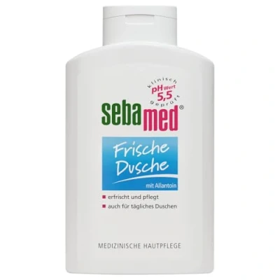 Abbildung von SEBAMED Frische Dusche, Duschgel für empfindliche und strapazierte Haut, langanhaltendes Frischegefühl, versorgt die Haut mit Feuchtigkeit durch Aminosäuren Allantoin, Männer Frauen (400 ml)