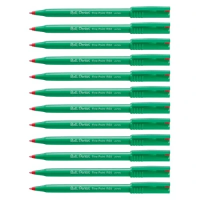 Abbildung von Pentel Tintenroller R50 B &quot;Ball Pentel&quot; 0,4mm, 12 Stück, rot