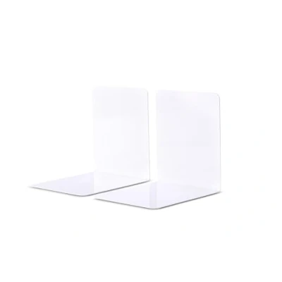 Abbildung von MAUL Buchstütze aus Metall (2er Pack) 14x12x14cm Bücherhalter, Organizer für Kinder, Bücher, Büro, Regal Bücherstütze möbelschonend stabilem Stilvoller Buchhalter Weiß
