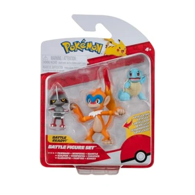 Abbildung von Pokémon PKW3058 Battle Figure Set Gladiantri, Schiggy, Panpyro