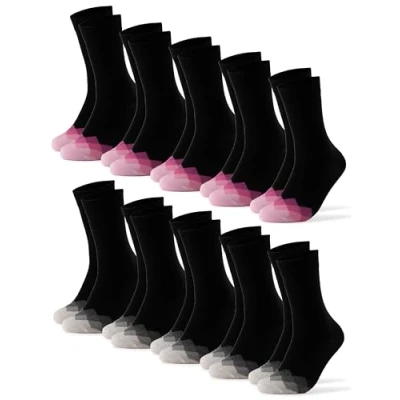 Abbildung von Occulto Damen Bunte Socken 10er Pack (Modell: Evelin) Pink Grau 35 38