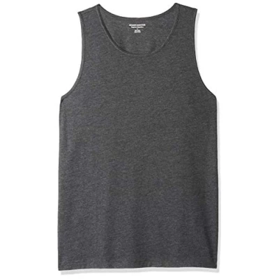 Abbildung von Amazon Essentials Herren Tanktop, Normale Passform, Dunkelgrau Meliert, L
