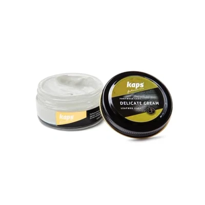 Abbildung von Kaps Schuhcreme für Glattes und Genarbtes Leder Schuhpflege Delicate Cream (119 Grau Pale Grey)