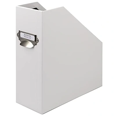 Abbildung von Rössler Papier 1318452091 S.O.H.O. Stehsammler für DIN A4, mit Griff und beschriftbarem Einsteckschild, 11,5 x 26 31,5 cm, special edition white, 1 Stück