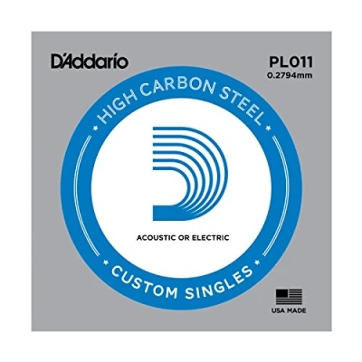 Abbildung von D&#039;Addario PL011 Gitarren Einzelsaite (für Akustik oder E Gitarre) 0,028 cm (0,011 Zoll)