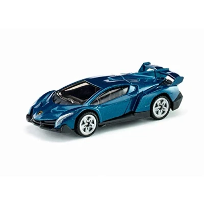 Abbildung von siku 1485, Lamborghini Veneno, Metall/Kunststoff, Spielzeugauto für Kinder, Dunkelblau, Bereifung aus Gummi, Silber