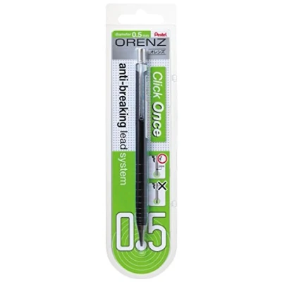 Abbildung von Pentel ORENZ PP505 Druckbleistift mit Anti Minenbruch Technologie, 0.5 mm, Härtegrad B, schwarz (1 Stück)
