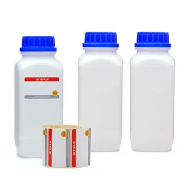 Abbildung von Octopus 3X 1000 ml Weithals Flaschen mit Schraubverschluß, Chemiekalienflaschen, Laborflaschen Deckel als Aufbewahrungsbehälter für Labor, Küche oder Hobby
