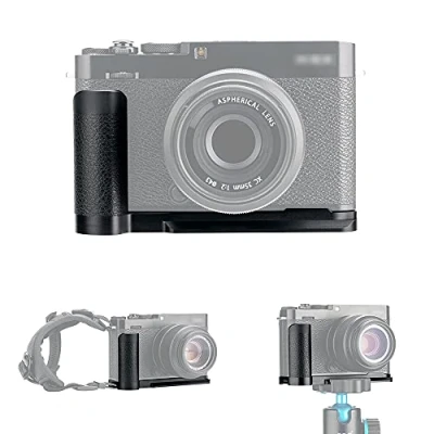 Abbildung von JJC Metall Handgriff Schnellwechselplatte L Halterung für Fujifilm X E4 XE4 ersetzt Fuji MHG