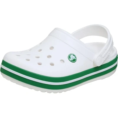 Abbildung von Crocs Unisex Kinder Crocband Clog K Clog, White/Green Ivy, 32/33 EU