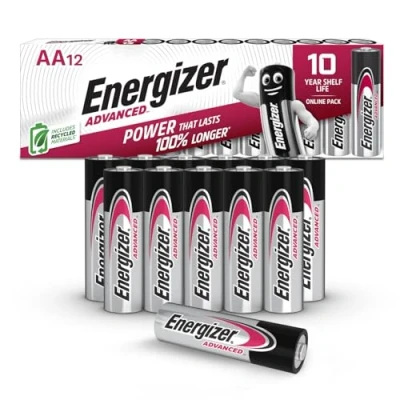 Abbildung von Energizer Advanced AA Batterien 1,5V Alkaline, Leistungsstark &amp; Langlebig, Packung mit 12 Stück