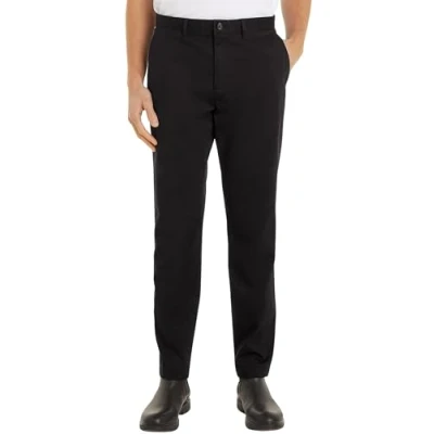 Abbildung von Tommy Hilfiger Herren Chino Hose Tapered Fit, Schwarz (Black), 38W/28L