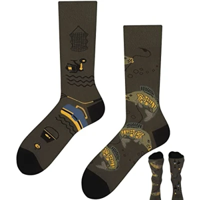 Abbildung von TODO Lustige Socken Herren und Damen, Coole mit Motiv Bunte, Mehrfarbige, Verrückte (43 46, Angeln)
