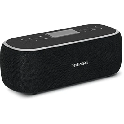 Abbildung von TechniSat DIGITRADIO BT 1 tragbarer Bluetooth Lautsprecher mit DAB+ Digitalradio (UKW, Uhr, Wecktimer, Favoritenspeicher, Freisprechfunktion, AUX in, Direktwahltasten, Akku, 6 Watt) schwarz