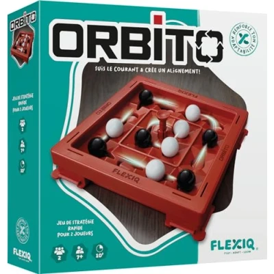 Abbildung von FlexiQ Asmodee Orbito, Gesellschaftsspiele, Strategiespiele, Denkspiele, Familienspiel, ab 7 Jahren, 2 Spieler, französische Version