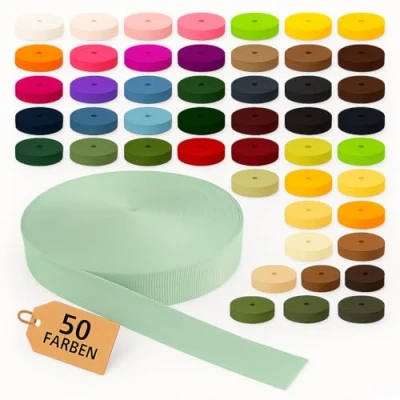 Abbildung von KBBB Gurtband Polypropylen 2m oder 5m lang 42 Farben Breiten: 10mm 15mm 20mm 25mm 30mm 40mm 50mm