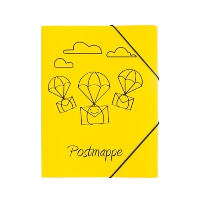 Abbildung von PAGNA 21603 15 Gummizugmappe A4 PP Postmappe 3 Einschlagklappen gelb