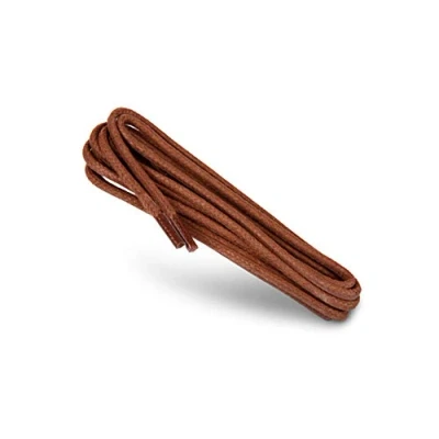 Abbildung von Kaps Gewachste runde Schnürsenkel, 100% natürlicher Baumwolle, stilvolle Schnürsenkel für Anzug und Freizeitschuhe (90 cm /5 bis 6 Schnürösenpaare / 49 Cognacfarben)