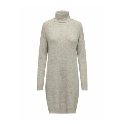 Abbildung von ONLY Rollkragen Strickkleid, Damen, Größe: XS, Pumice stone