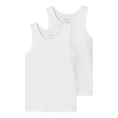 Abbildung von Name it Nkmtank 2PACK Unterhemd/shirt für Kinder, Größe: 98, White