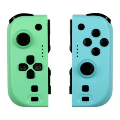 Abbildung von Konix Joypads Controller Paar für Nintendo Switch und OLED 8 Stunden Batterielaufzeit Vibrationsfunktion Grün Blau