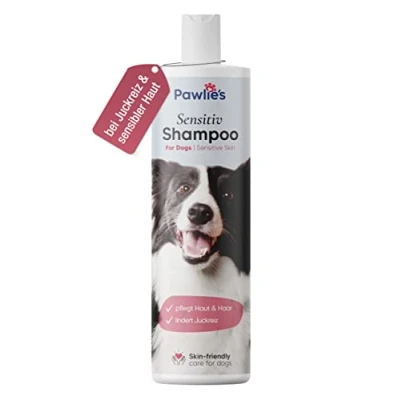 Abbildung von Pawlie&#039;s Sensitiv Hundeshampoo gegen Juckreiz &amp; Milben Hund (vegan) Rückfettendes für Welpen Langhaar Fellpflege Mittel Gras Flöhe bei Hunden (Sensitiv)