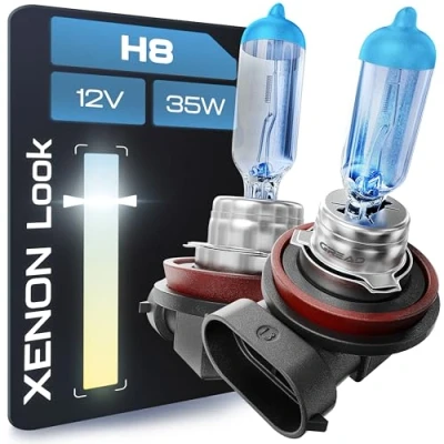 Abbildung von Gread 2x H8 Halogenlampe Xenon Style weiss 8500k 35W E Prüfzeichen