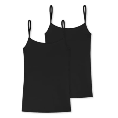 Abbildung von uncover by Schiesser 2 PACK Unterhemd/shirt, Damen, Größe: Small, Schwarz