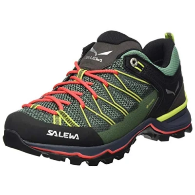 Abbildung von Salewa MTN Trainer LITE GTX Hikingschuh, Damen, Größe: 42.5, Feld green/fluo coral Schuhe