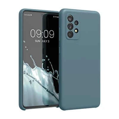 Abbildung von kwmobile Hülle kompatibel mit Samsung Galaxy A52 / 5G A52s Silikon Handy Case Handyhülle weiche Oberfläche kabelloses Laden Antique Stone