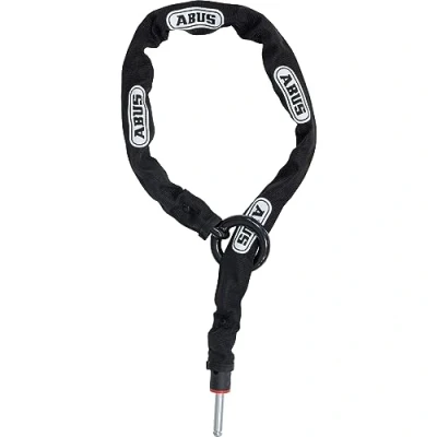 Abbildung von ABUS Rahmenschloss Einsteckkette Adaptor Chain 2.0 6KS Kette zur Zweitsicherung des Fahrrads 6 mm stark 110 cm lang Schwarz mit Schlosstasche 5950