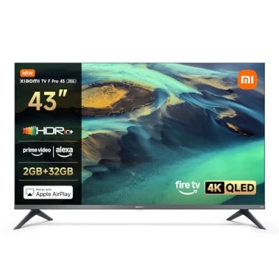 Abbildung von Xiaomi F Pro, 43 Zoll (101 cm), 4K UHD QLED, Smart TV, Fire Triple Tuner DVB C/S/S2/T/T2, HDR10+, MEMC, Sprachsteuerung mit Alexa, 2GB+32GB, Kompatibel Apple AirPlay
