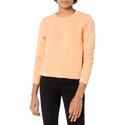 Abbildung von Amazon Essentials Damen Sweatshirt Aus French Terry Fleece Mit Rundhalsausschnitt (In Übergröße Erhältlich), Melonenorange, S