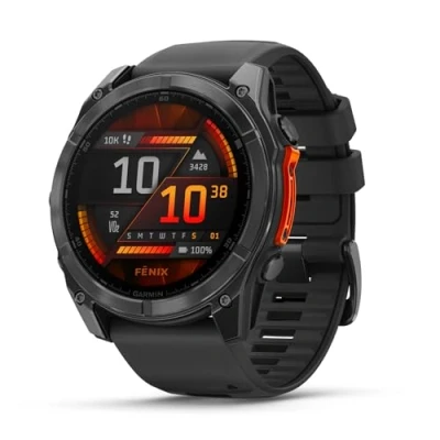 Abbildung von Garmin fēnix 8 51mm hochwertige Multisport Smartwatch mit 1,4&quot; AMOLED Touch /Tastendisplay, Taschenlampe, TOPO Karten, über 80 vorinstallierte Sport Apps, Telefonie, Music Pay