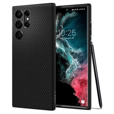 Abbildung von Spigen Liquid Air Hülle Kompatibel mit Samsung Galaxy S22 Ultra Schwarz