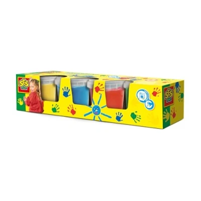 Abbildung von SES SES00305 4 Farben Fingerfarbe, Mehrfarbig, 1 Stück (1er Pack)